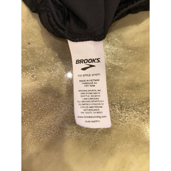 Brooks Gym Shorts Women Med Adult Black Active Fitness Run Happy Swoosh Athletic - Picture 8 of 10